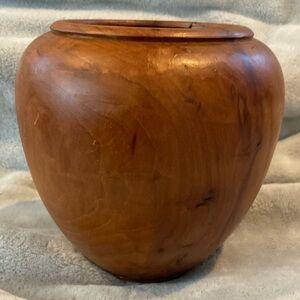 Hand-Turned Cherry Wood Vase